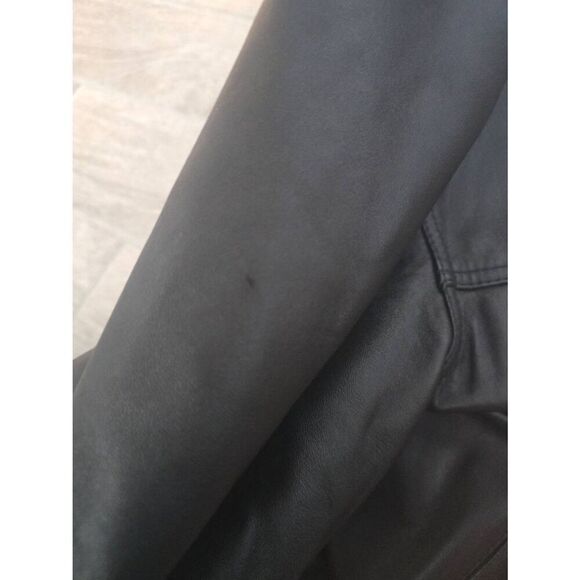 Mens Vintage Original Authentic Classic James Dean Black Leather Jacket Size XXL - Picture 10 of 10